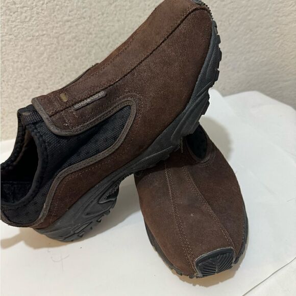 SKECHERS Men 13 Shoes Brown Suede Leather Slip On Sport Moc Lightweight Hike - Picture 6 of 12